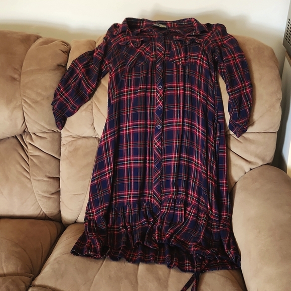 Flannel blouse dress - Picture 1 of 1